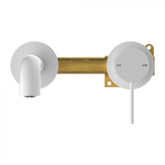 Mecca Wall Basin Mixer Combination Seperate Plate - Matte White